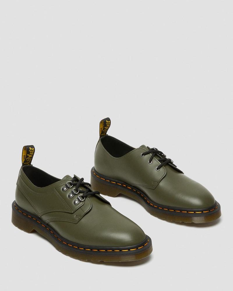 Green Women's Dr Martens 1461 Verso Smooth Leather Oxfords Shoes | CA 376QMA